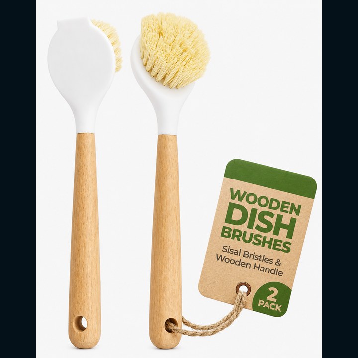 AIRNEX Wooden Dish Brush Set