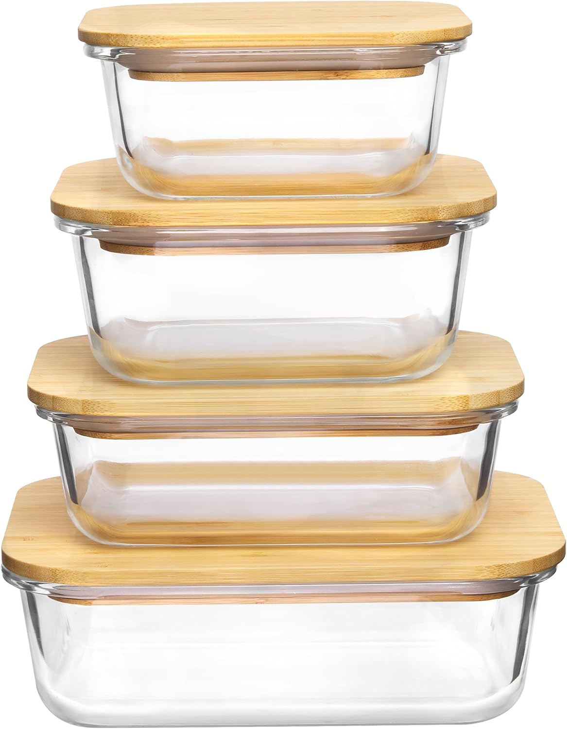 Vtopmart Glass + Bamboo Food Storage